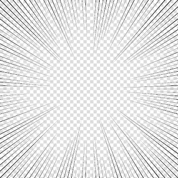 Screentones action lines , black lines with sun rays drawing transparent background PNG clipart
