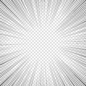 Screentones action lines , black lines with sun rays drawing transparent background PNG clipart