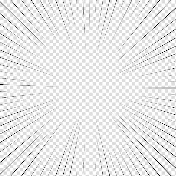 Screentones action lines , black lines with sun rays drawing transparent background PNG clipart