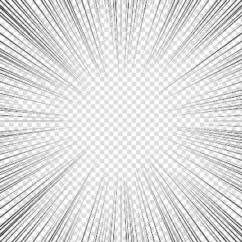 Screentones action lines , black radial abstract lines sunburst transparent background PNG clipart