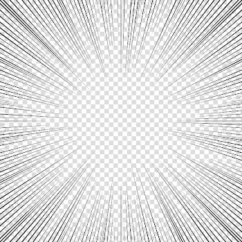 Screentones action lines , black rays transparent background PNG clipart