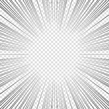 Screentones action lines, black striped frame illustration transparent background PNG clipart
