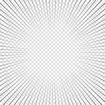 Screentones action lines, black striped frame transparent background PNG clipart