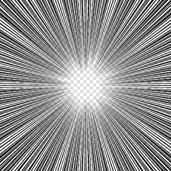 Screentones action lines, black striped frame transparent background PNG clipart