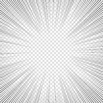 Screentones action lines , black sun rays drawing transparent background PNG clipart