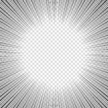 Screentones action lines , black sun rays illustration transparent background PNG clipart