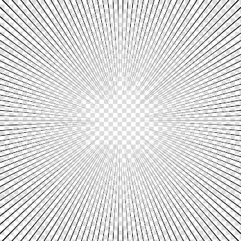 Screentones action lines, black tunnel vision streak lines transparent background PNG clipart