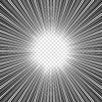 Screentones action lines, fine lines sunburst transparent background PNG clipart