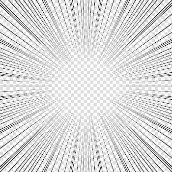 Screentones action lines, radial lines sunburst on blue background transparent background PNG clipart