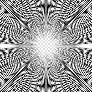 Screentones action lines, straight black border lines towards center illustration transparent background PNG clipart