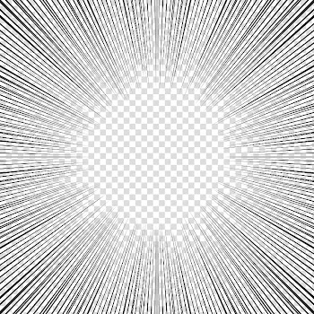 Screentones action lines, straight black border lines towards center illustration transparent background PNG clipart