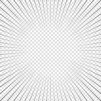 Screentones action lines, straight black border lines towards center illustration transparent background PNG clipart