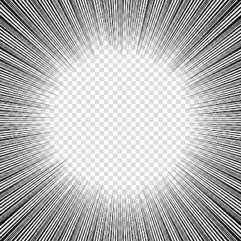 Screentones action lines , thin lines abstract radial sunburst transparent background PNG clipart
