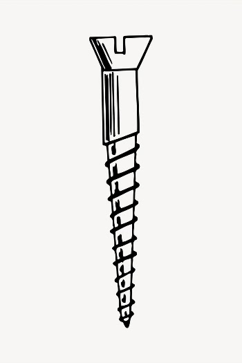 Screw clipart, vintage hand drawn | Free Vector - rawpixel