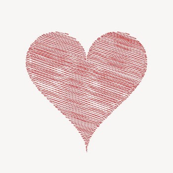 Scribble heart shape clipart, love | Free Photo - rawpixel