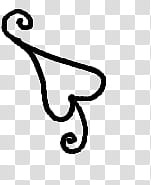 Scribble  Hearts Swirls, black heart sign illustration transparent background PNG clipart