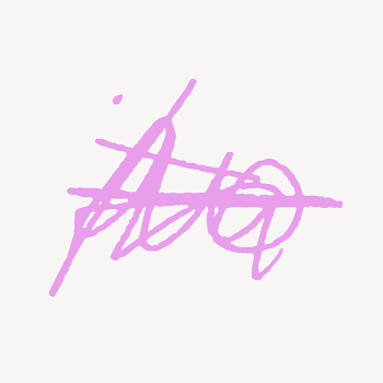 Scribble line collage element, pink | Free Photo - rawpixel