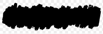 Scribbled brush png sticker black banner illustration