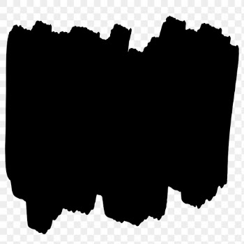 Scribbled brush png sticker black banner illustration