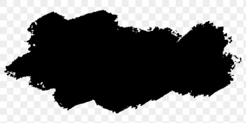 Scribbled brush png sticker black banner illustration