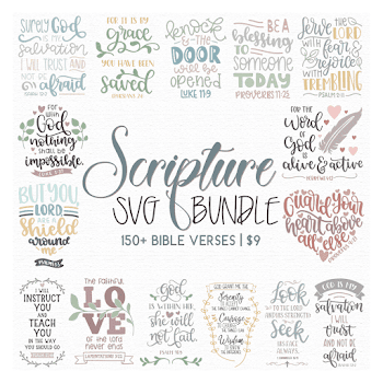 Scripture SVG Bundle | 150+ Bible Verse SVG Cut Files | Lovesvg.com