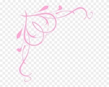 Scroll Art Borders - Pink Heart Corner Borders