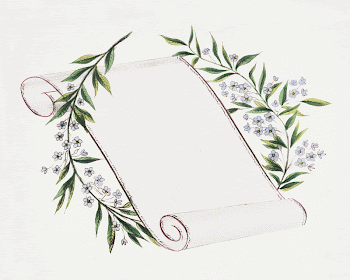 Scroll design with branches and | Free Photo Illustration - rawpixel
