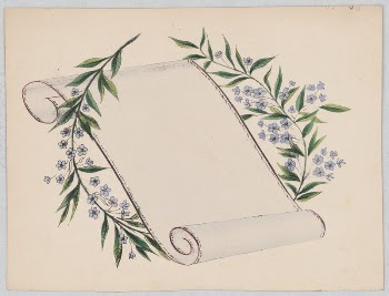 Scroll design with branches and | Free Photo - rawpixel