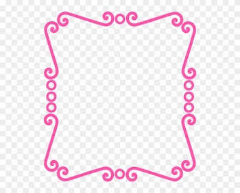 Scroll Frame Clipart - Pink Text Box Transparent