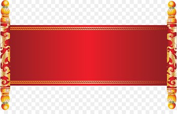 Scroll Lotus Sutra Paper - Red Chinese dragon pillars Reel 