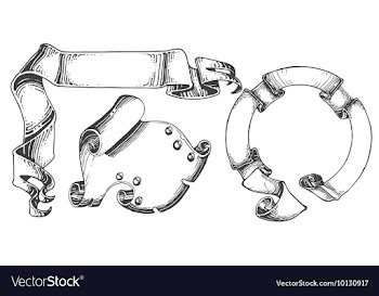 Scroll set vector image