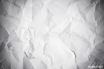 Scrunched white paper background