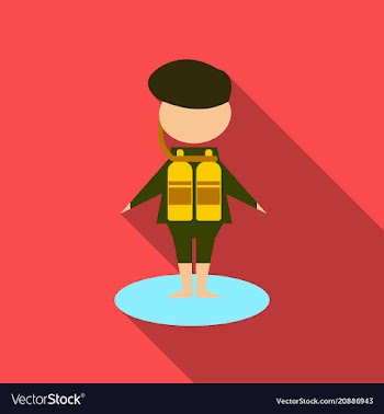 Scuba diver boy vector image