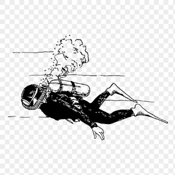 Scuba diver drawing png sticker | Free PNG - rawpixel