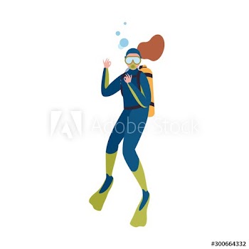 Scuba diver in wetsuit show ok gesture isolated on white background