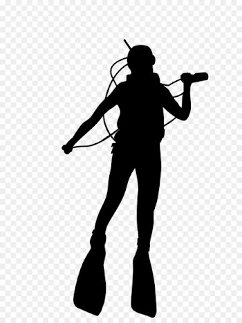 Scuba diving Diver down flag Silhouette - Diver Silhouette PNG Clip Art Image 