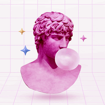 Sculpture blowing bubble gum, funky | Free Photo Illustration - rawpixel