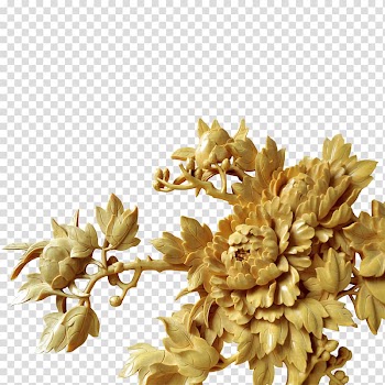 Sculpture Three-dimensional space, peony transparent background PNG clipart