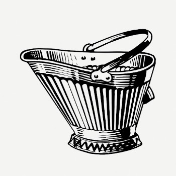 Scuttle container drawing, object vintage | Free PSD - rawpixel