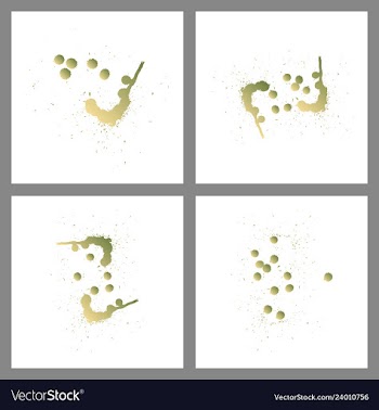 Se of colorful paint splatterspaint splashes set vector image