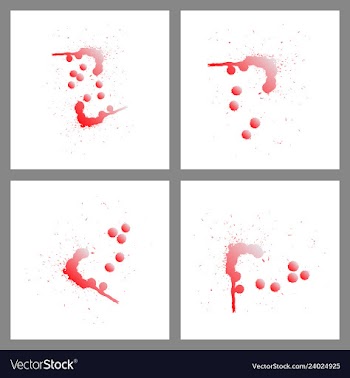 Se of colorful paint splatterspaint splashes set vector image