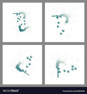 Se of colorful paint splatterspaint splashes set vector image