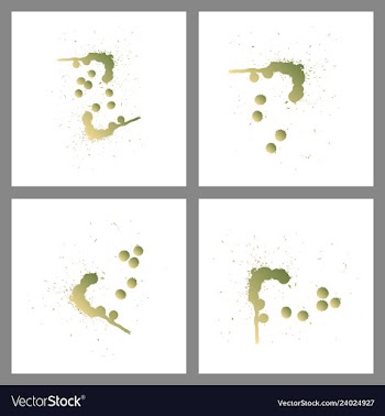 Se of colorful paint splatterspaint splashes set vector image