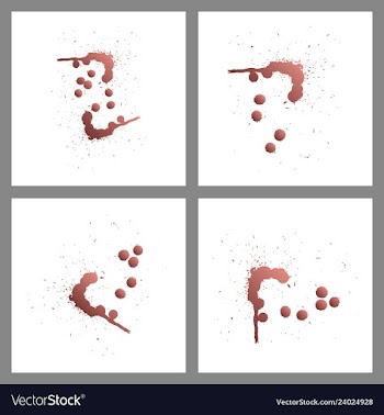 Se of colorful paint splatterspaint splashes set vector image