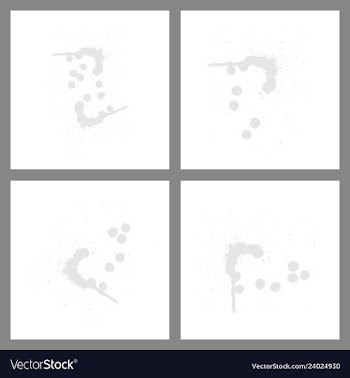 Se of colorful paint splatterspaint splashes set vector image