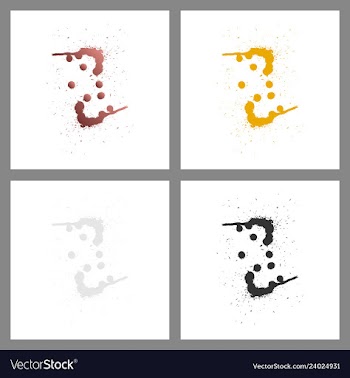Se of colorful paint splatterspaint splashes set vector image