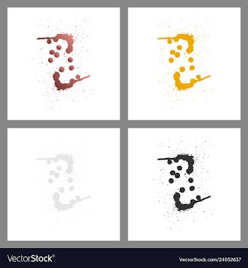 Se of colorful paint splatterspaint splashes set vector image