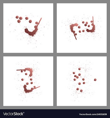 Se of colorful paint splatterspaint splashes set vector image