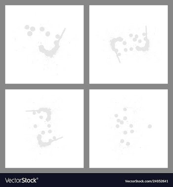 Se of colorful paint splatterspaint splashes set vector image