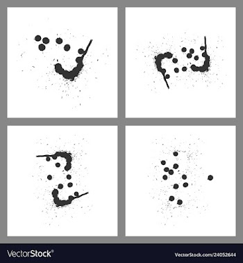 Se of colorful paint splatterspaint splashes set vector image